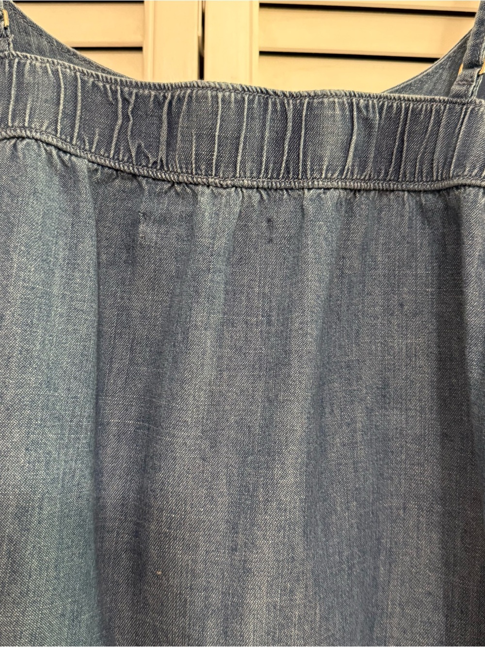 Abercrombie & Fitch Denim Scoop-Neck Slip Dress - Blue - Picture 7 of 12